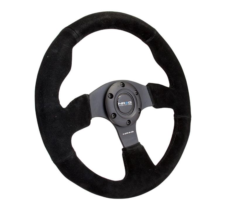 NRG Reinforced Steering Wheel (320mm) Suede w/Black Stitch - Corvette Realm