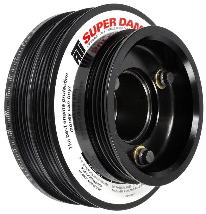 ATI Damper - 5.67in - Alum - (2) 4 Grv - Nissan RB26 - R32 Only - 1Pc - w/Power Steering Pulley - Corvette Realm