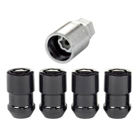 McGard Wheel Lock Nut Set - 4pk. (Cone Seat) M12X1.5 / 19mm & 21mm Dual Hex / 1.46in. Length - Black - Corvette Realm