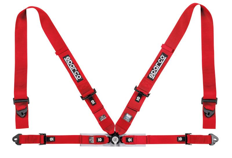 Sparco Belt 4Pt 3in/2in Competition Harness - Red - Corvette Realm