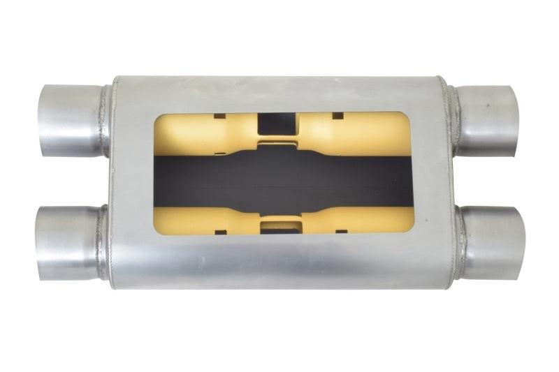 Gibson MWA Superflow Dual/Dual Oval Muffler - 4x9x14in/3in Inlet/3in Outlet - Stainless - Corvette Realm