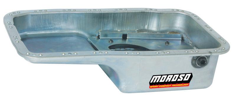 Moroso Acura/Honda 1.6L B16A3 Road Race Baffled Wet Sump 5.5qt 6in Steel Oil Pan - Corvette Realm