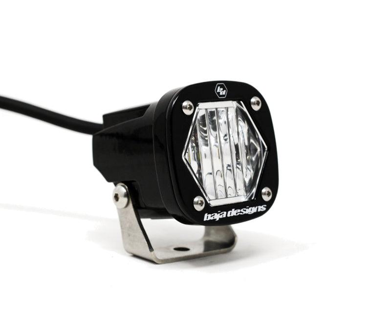 Baja Designs S1 Wide Cornering LED Light w/ Mounting Bracket Single - Corvette Realm