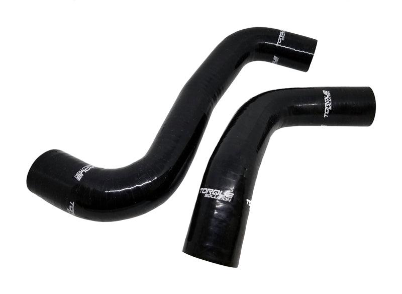 Torque Solution 08-14 Subaru WRX / 08-18 STI / 09-13 Forester XT Silicone Radiator Hose Kit - Black - Corvette Realm