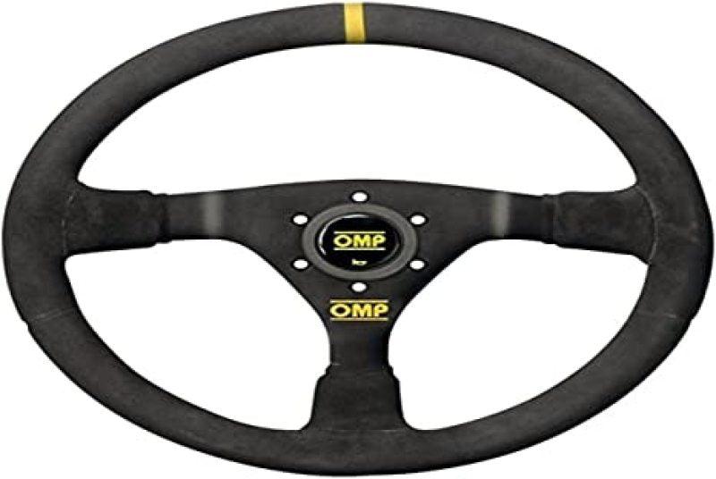 OMP WRC Mid-Depth 350mm Dished - Small Suede (Black) - Corvette Realm