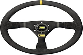 OMP WRC Mid-Depth 350mm Dished - Small Suede (Black) - Corvette Realm
