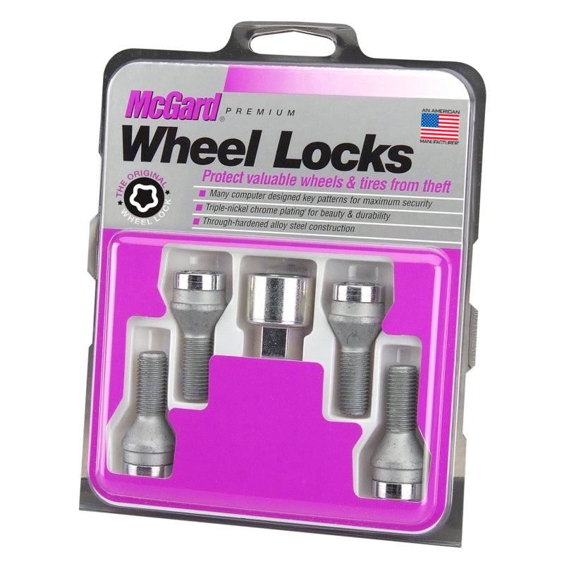 McGard Wheel Lock Bolt Set - 4pk. (Cone Seat) M12X1.5 / 17mm Hex / 40.5mm Shank Length - Chrome - Corvette Realm