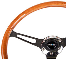 Load image into Gallery viewer, NRG Reinforced Steering Wheel (360mm) Classic Wood Grain w/Chrome Cutout 3-Spoke Center - Corvette Realm