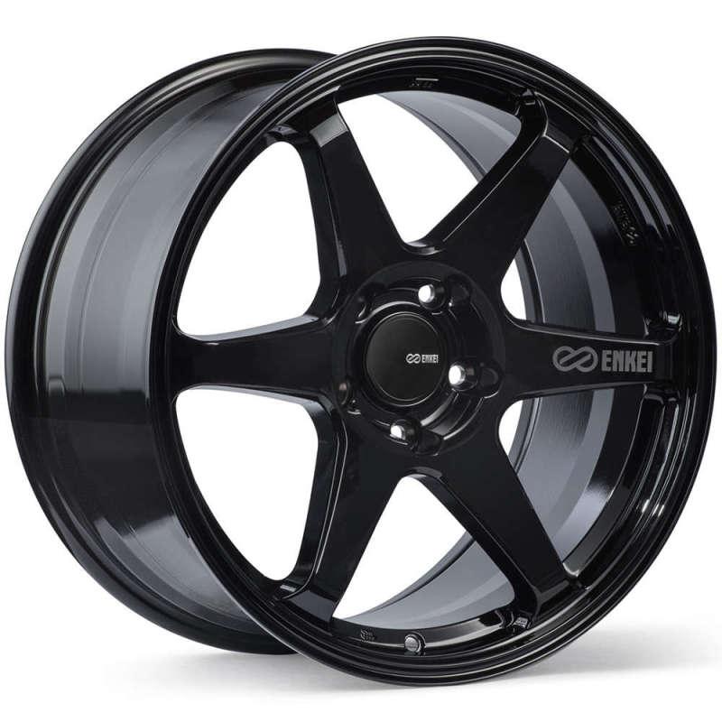 Enkei T6R 17x8 40mm Offset 5x114.3 Bolt Pattern 72.6 Bore Gloss Black Wheel - Corvette Realm