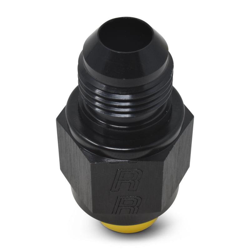 Russell Performance -8 AN Female to -6 AN to Male B-Nut Reducer (Black) - Corvette Realm