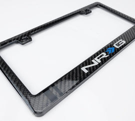 NRG Carbon License Plate Frame/ Fiber Poly Dip Finish Wet w/ NRG Logo - Corvette Realm