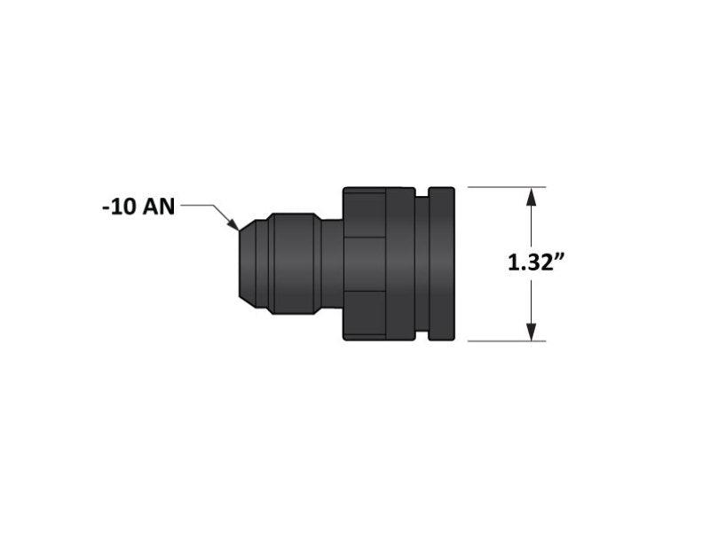 Fleece Performance Universal Billet Aluminum Adapter Fitting -10AN Male to 1.325in O-Ring Bore - Corvette Realm