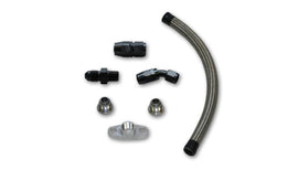 Vibrant Univ Top Mount Oil Drain Kit incl 20in Teflon lined S.S. hose Fitting - Corvette Realm