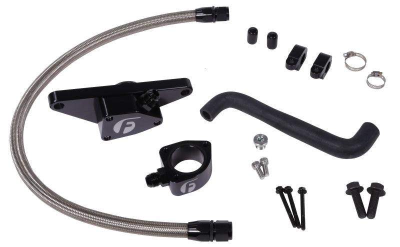 Fleece Performance 06-07 Auto Trans Cummins Coolant Bypass Kit w/ Stainless Steel Braided Line - Corvette Realm