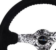 Load image into Gallery viewer, NRG Reinforced Steering Wheel (350mm / 3in. Deep) Blk Suede w/Hydrodipped Digi-Camo Spokes - Corvette Realm