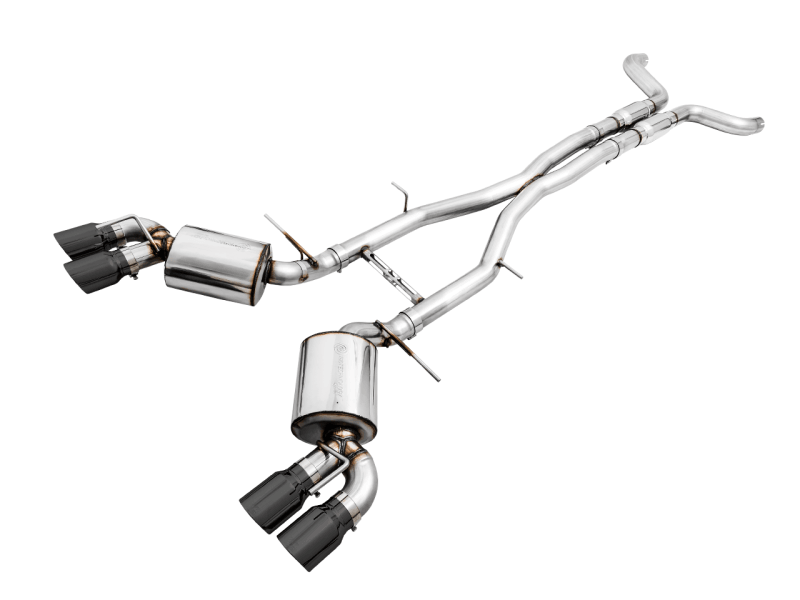 AWE Tuning 16-19 Chevy Camaro SS Res Cat-Back Exhaust -Touring Edition (Quad Diamond Black Tips) - Corvette Realm