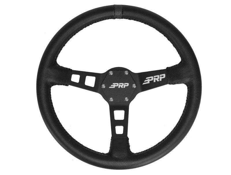 PRP Deep Dish Leather Steering Wheel- Black - Corvette Realm