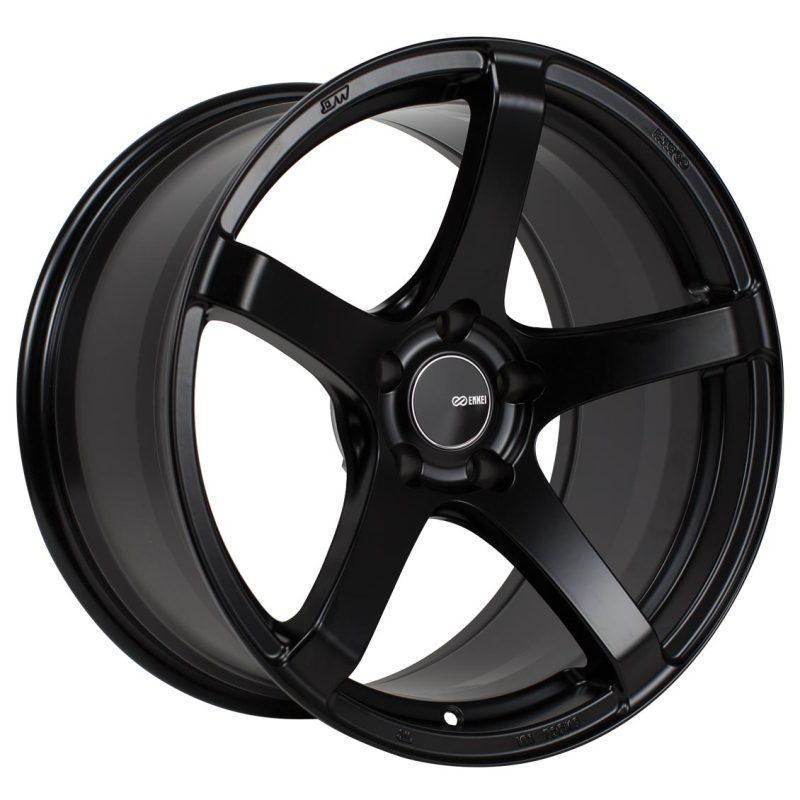 Enkei Kojin 17x8 40mm Offset 5x114.3 Bolt Pattern 72.6mm Bore Dia Matte Black Wheel - Corvette Realm