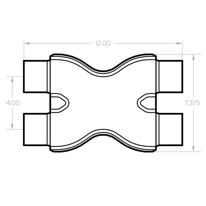 MagnaFlow Smooth Trans X 2.25/2.25 X 12 SS - Corvette Realm