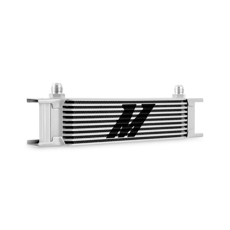 Mishimoto Universal -8AN 10 Row Oil Cooler - Silver - Corvette Realm