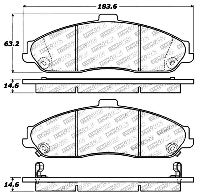 StopTech Performance 04-08 Cadillac XLR/XLR-V / 97-10 Corvette / 05-06 Pontiac GTO Front Brake Pads - Corvette Realm