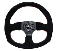 Load image into Gallery viewer, NRG Reinforced Steering Wheel (320mm Horizontal / 330mm Vertical) Suede w/Red Stitch - Corvette Realm