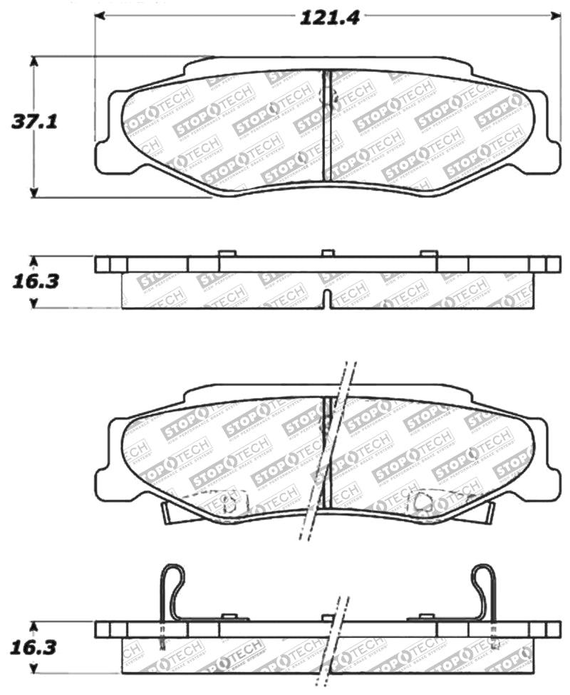 StopTech Performance 04-08 Cadillac XLR/XLR-V / 97-10 Chevrolet Corvette Rear Brake Pads - Corvette Realm