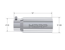 Load image into Gallery viewer, MBRP Universal Tip 5 O.D. Dual Wall Straight 4 inlet 12 length - Corvette Realm