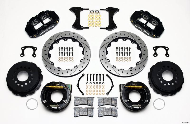 Wilwood Narrow Superlite 4R Rear P-Brk Kit 12.88in Drilled Big Ford New Style 2.50in Offset - Corvette Realm