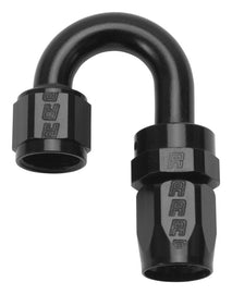 Russell Performance -6 AN Black 180 Degree Full Flow Swivel Hose End - Corvette Realm