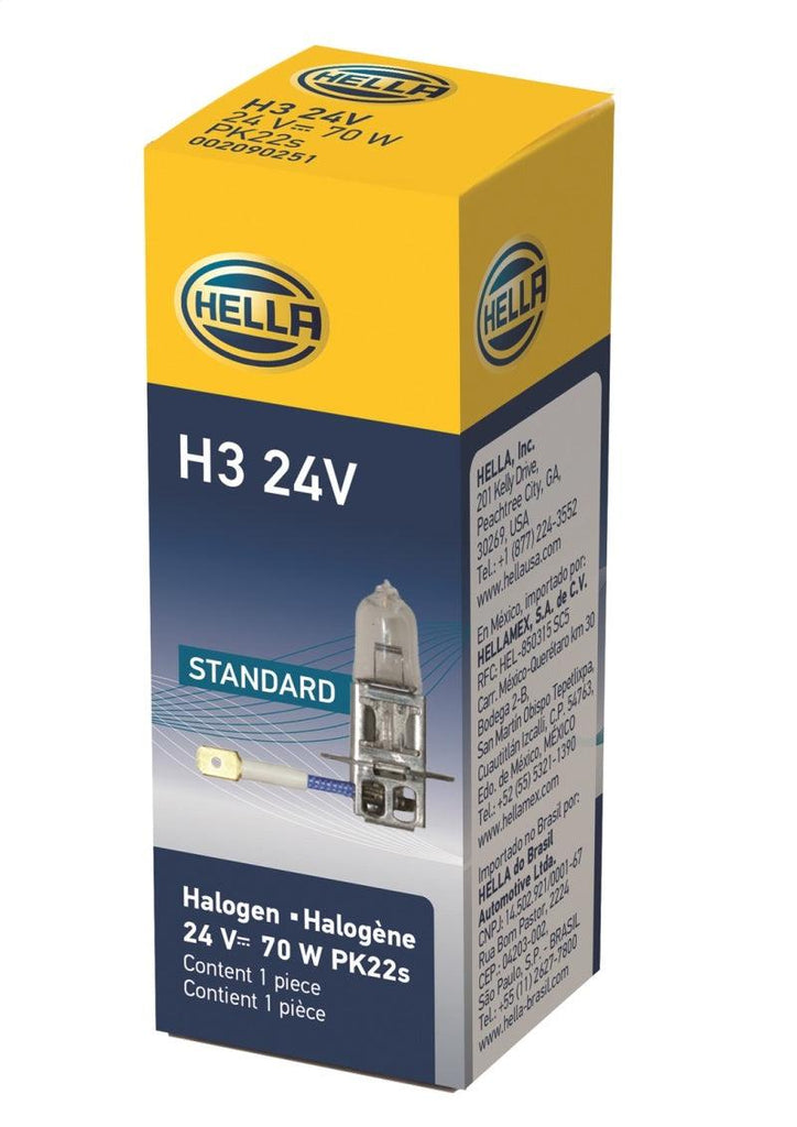 Hella H3 24V/70W PK22s T3.25 Halogen Bulb - Corvette Realm