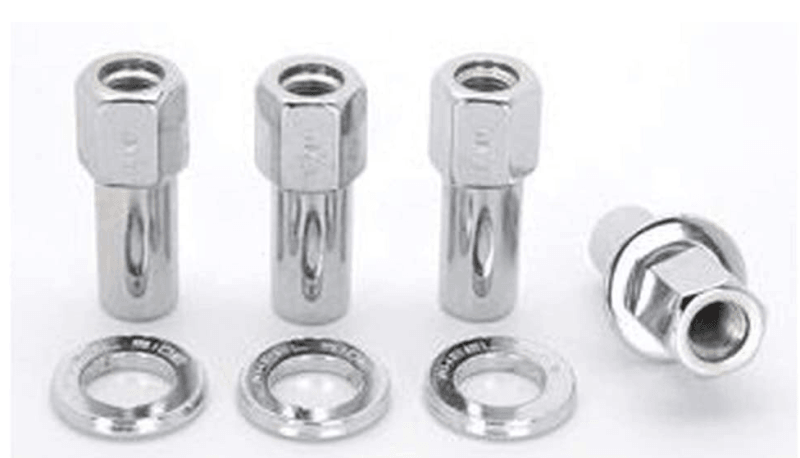 Weld Open End Lug Nuts w/ Centered Washers 1/2in. RH - 4pk. - Corvette Realm