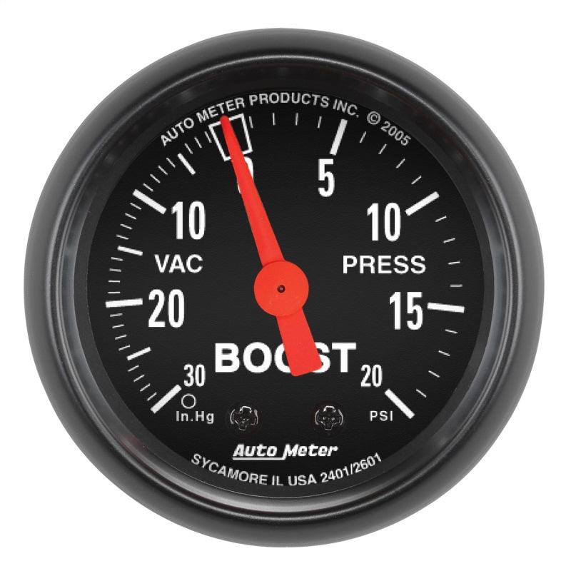 Autometer Z Series 52mm 20 PSI Mechanical Boost Vacumm Gauge - Corvette Realm