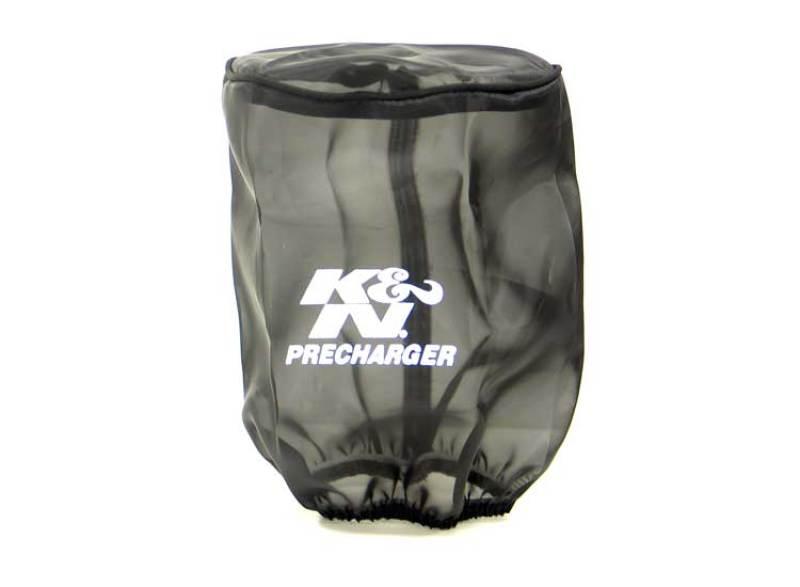 K&N Universal Precharger Round Straight Air Filter Wrap Black 5in ID x 7in Height - Corvette Realm