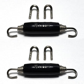 Stainless Bros Spring Tab Kit - 5 Pack SS304 (5 Springs 10 Hooks and 5 Black Silicone Sleeves) - Corvette Realm