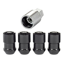 Load image into Gallery viewer, McGard Wheel Lock Nut Set - 4pk. (Cone Seat) M12X1.5 / 19mm &amp; 21mm Dual Hex / 1.46in. Length - Black - Corvette Realm