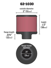 Load image into Gallery viewer, K&amp;N Steel Base Crankcase Vent Filter .75in Vent OD x 2in OD x 1.5in Height - Corvette Realm