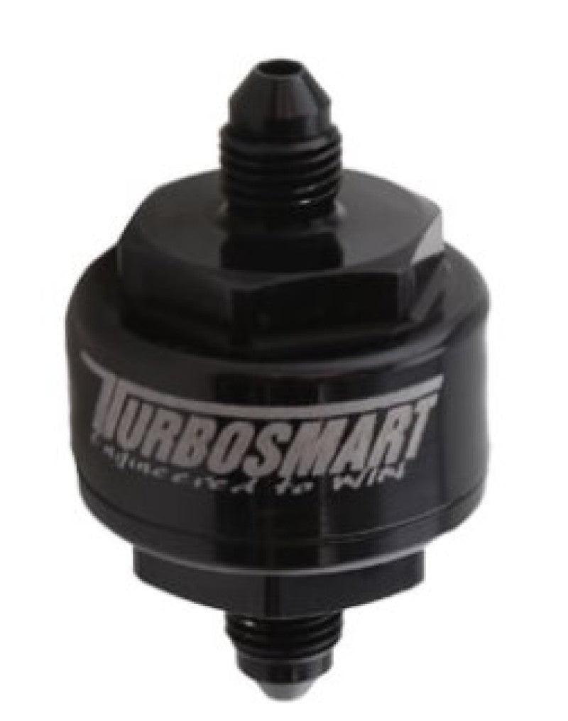 Turbosmart Billet Turbo Oil Feed Filter w/ 44 Micron Pleated Disc AN-4 Male Inlet - Black - Corvette Realm