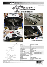 Load image into Gallery viewer, HKS 17+ Honda Civic Si Sedan (FC) Hi-Power Muffler Exhaust - Corvette Realm