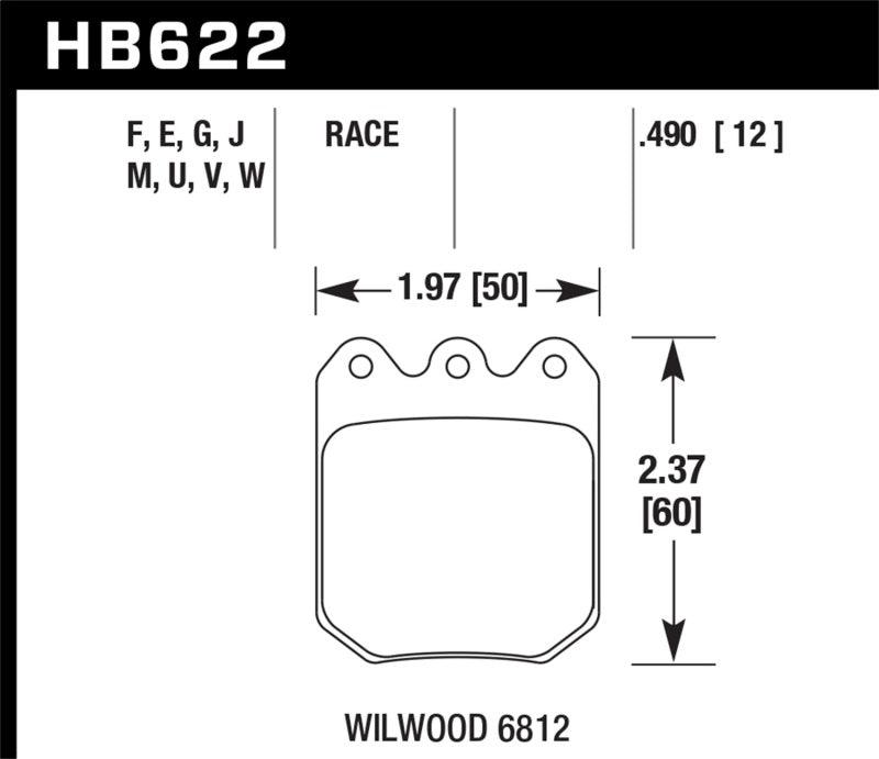 Hawk Wilwood DLS 6812 DTC-30 Brake Pads