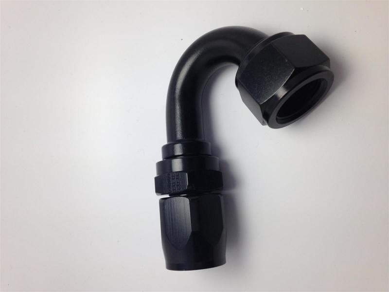 Fragola -6AN x 150 Degree Pro-Flow Hose End - Black - Corvette Realm