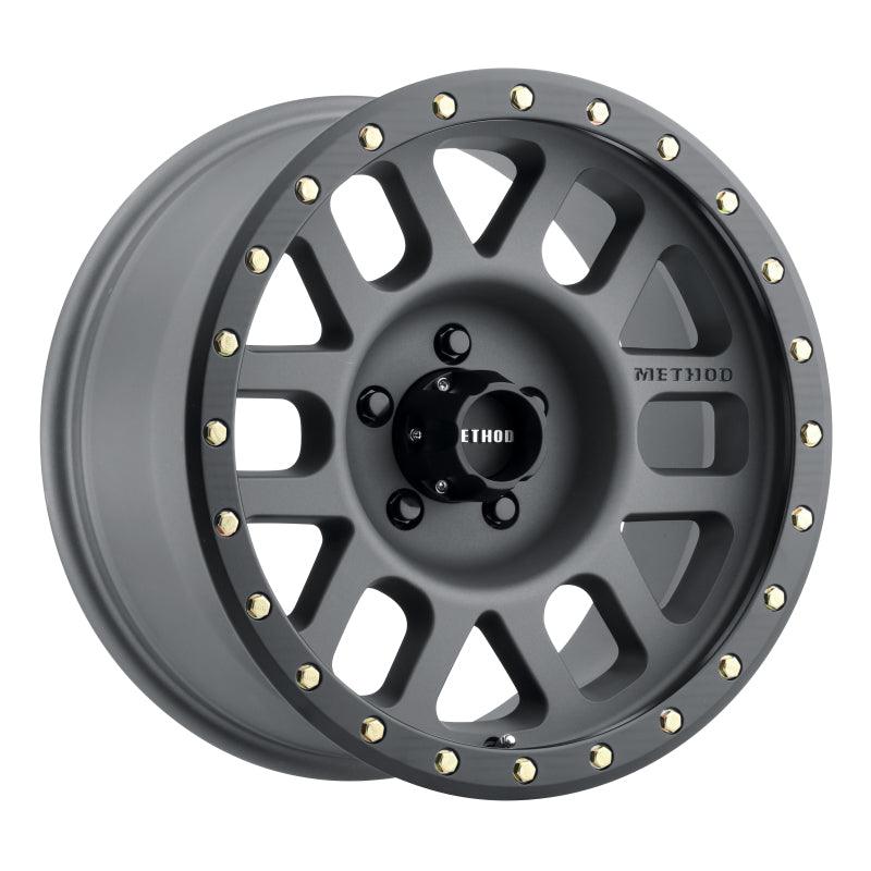 Method MR309 Grid 17x8.5 0mm Offset 5x5 94mm CB Titanium/Black Street Loc Wheel - Corvette Realm