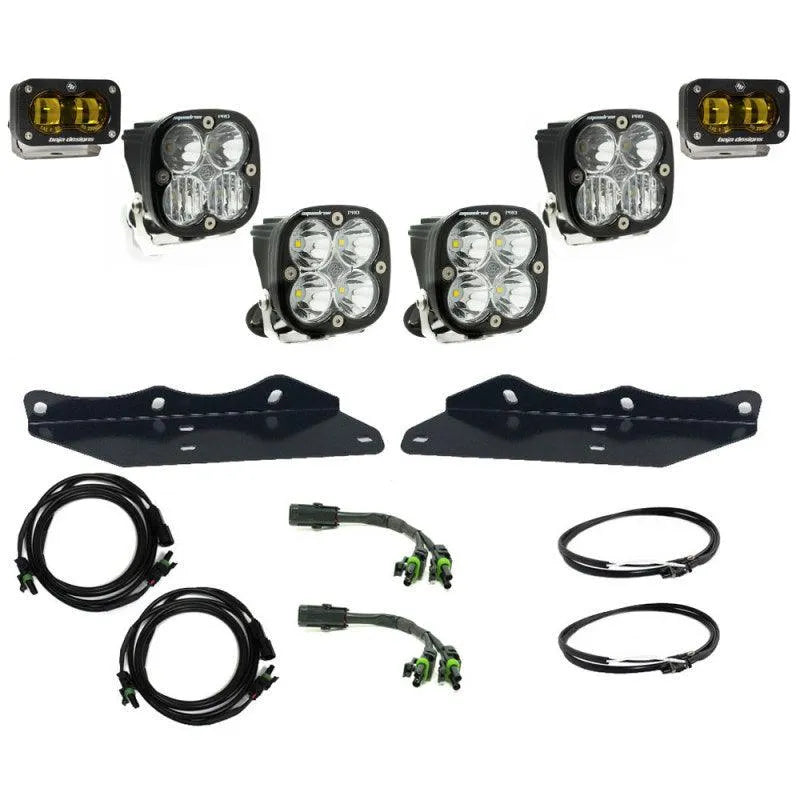 Baja Designs 17-20 Ford F-150 Raptor S2 SAE Pro Fog Pocket Kit - Amber - Corvette Realm
