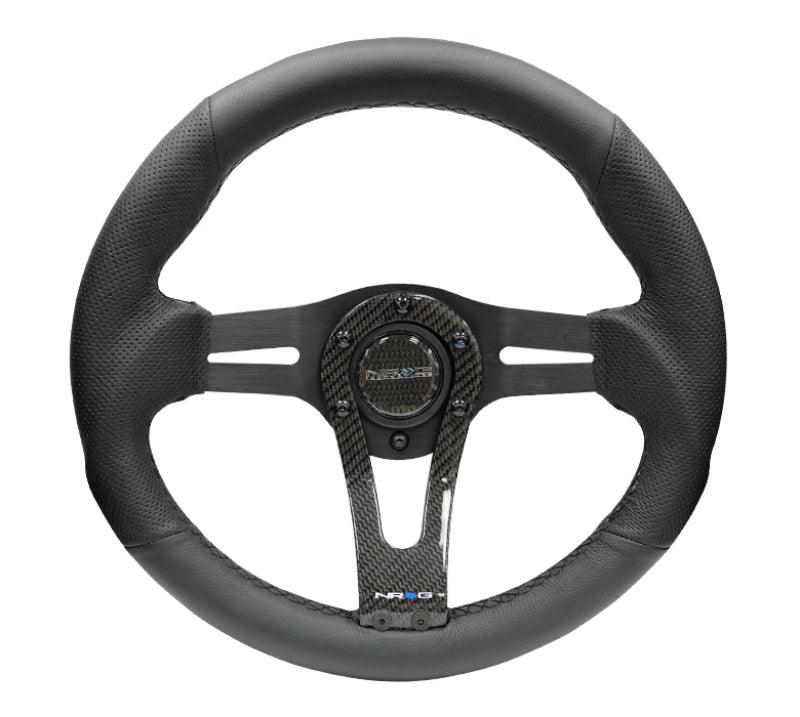 NRG Reinforced Steering Wheel (320mm) w/Carbon Center Spoke - Corvette Realm