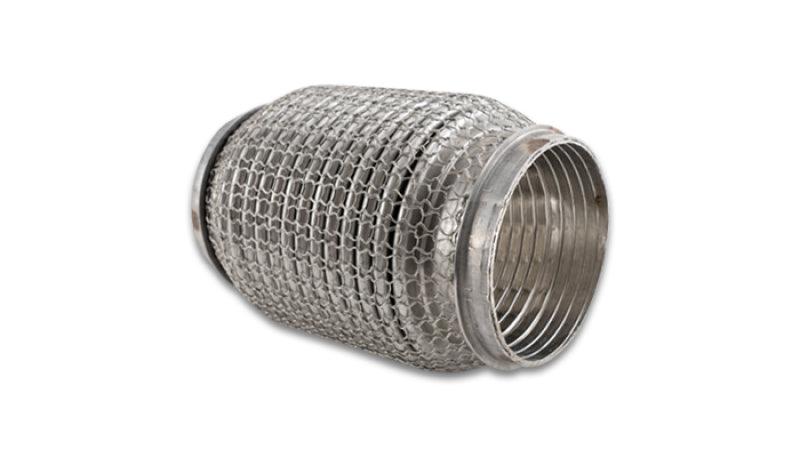 Vibrant SS Flex Coupling w/ Interlock Liner and Mesh Braid 3in Inlet/Outlet x 6in long - Corvette Realm