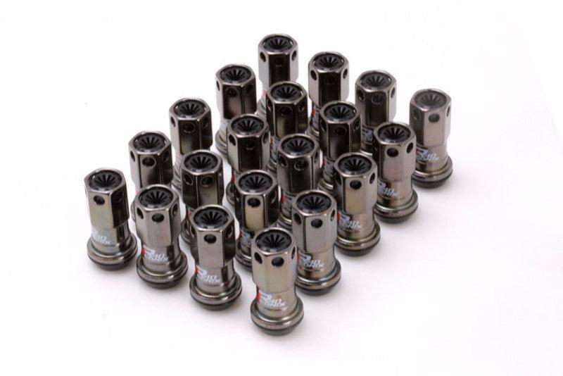 Project Kics 12X1.25 R40 Iconix Classical Lug Nuts w/ Black Plastic Cap - 20 - No Locks - Corvette Realm