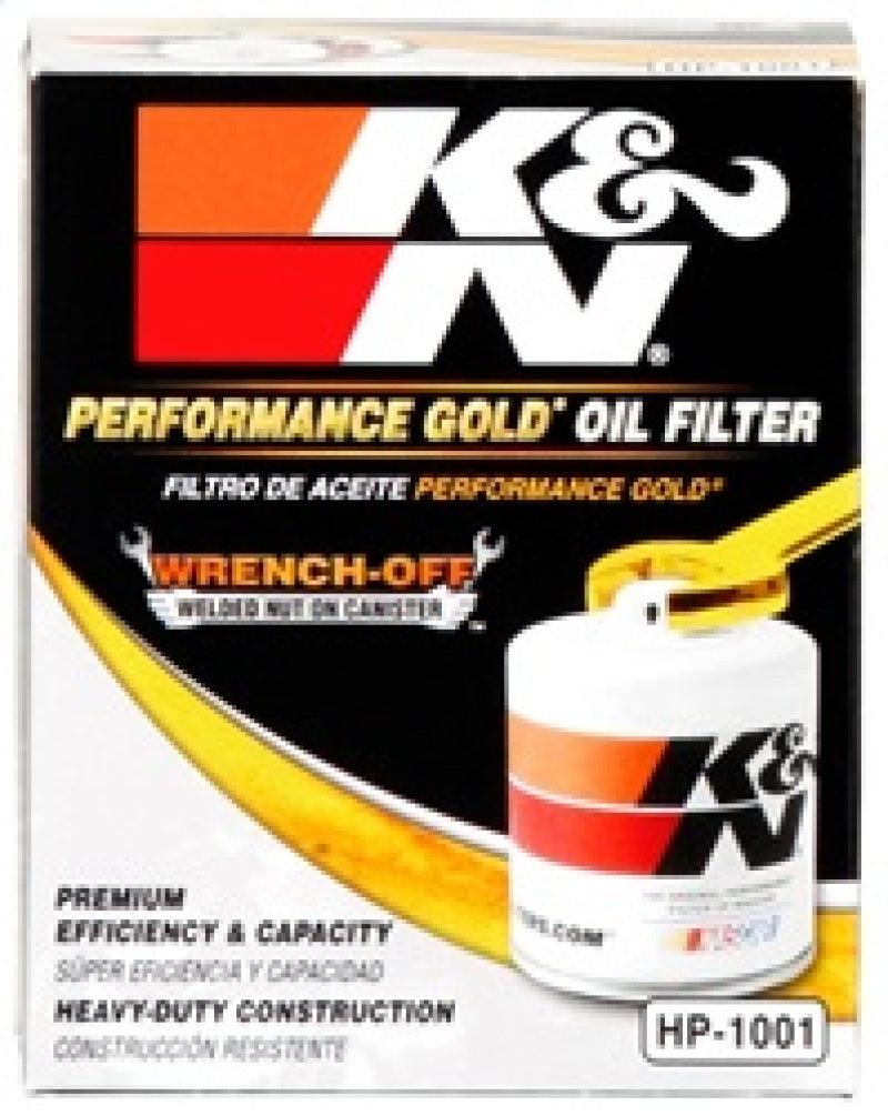 K&N Chevy / Pontiac / GMC / Buick Performance Gold Oil Filter - Corvette Realm