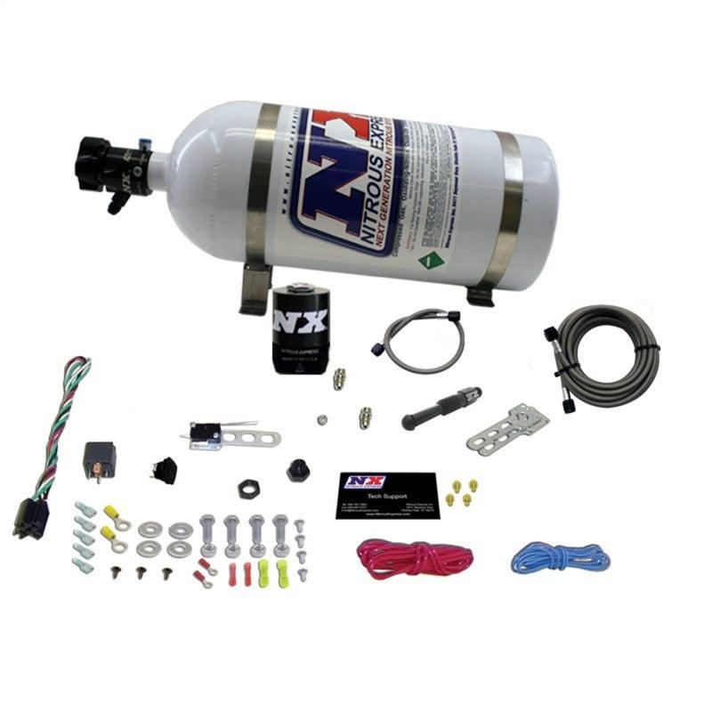 Nitrous Express Dry EFI Single Nozzle Nitrous Kit (35-150HP) w/10lb Bottle - Corvette Realm