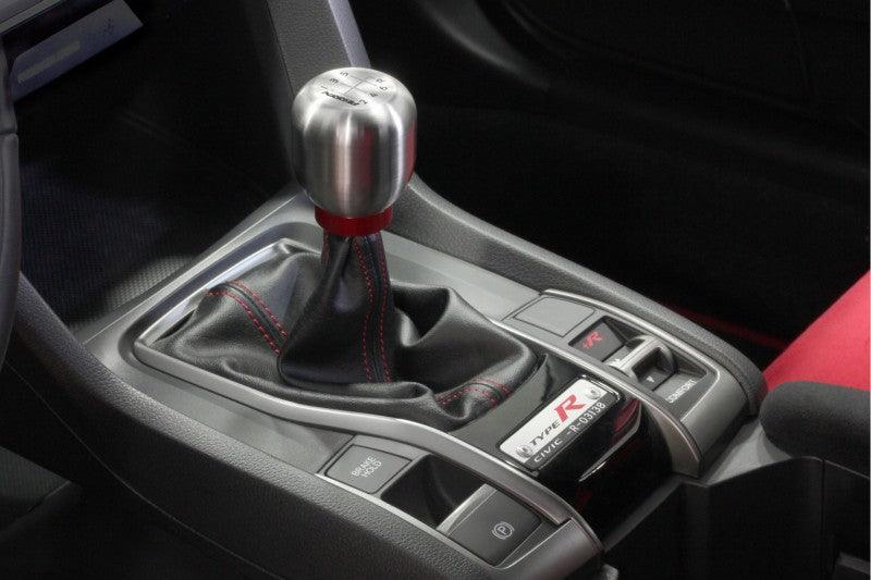 Perrin 17-18 Honda Civic Brushed Stainless Steel Large Shift Knob - 6 Speed - Corvette Realm