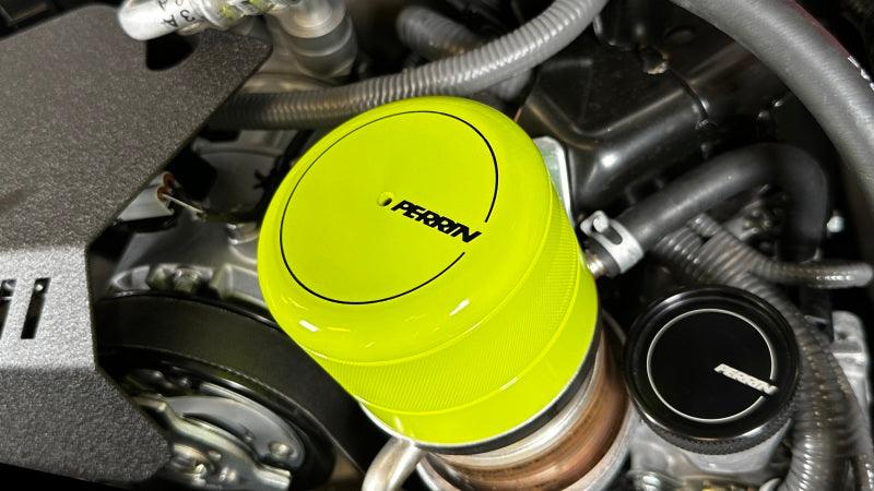 Perrin 2015+ Subaru WRX/STI Oil Filter Cover - Neon Yellow - Corvette Realm